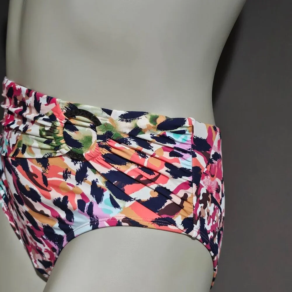 Bleu Rod Beattie Party Animal Draped High Waisted Bikini Bottom - Picture 3 of 8